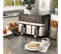 HOMCOM Dual Zone Air Fryer 8.5L Double Air Fryer with SYNCFinish