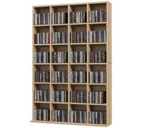 HOMCOM DVD CD Media Storage Rack, Video Display Unit, Natural