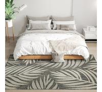 Homcom Easy-Cleaning Machine Washable Area Rug For Patio, Garden, Grey