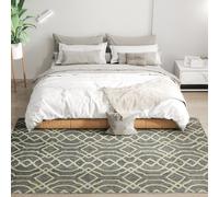 HOMCOM Easy-Cleaning Machine Washable Rug for Patio, Garden, Grey | Size: 160 cm x 230 cm HOMCOM Grey 160 cm x 230 cm