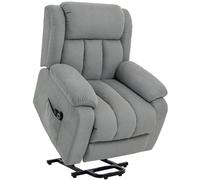 HOMCOM Eight-Point Massage Electric Lift Chair - Light Grey