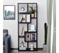 Homcom Eight-Section Tall Shelving Unit - Black
