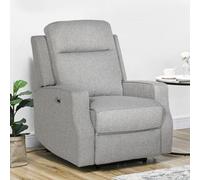 HOMCOM oversized snuggle sofa chaise elderly cinema single arm bedroom in Grey HOMCOM Grey