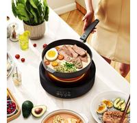 HOMCOM Electric Ceramic Hob with Grill Plate with 4 Heat Levels for All Type