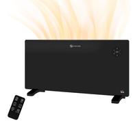 HOMCOM 2000W Electric Convector Heater, Quiet Space Heater With Led Display, Black