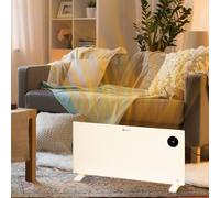 Homcom Electric Convector Heater, Quiet Space Heater With Led Display, White White One Size