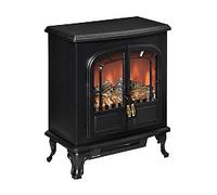 HOMCOM Electric Fireplace Freestanding 1000 W Black
