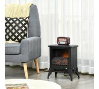 HOMCOM Electric Fireplace Stove, Freestanding Fireplace Heater W/ Flame Effect
