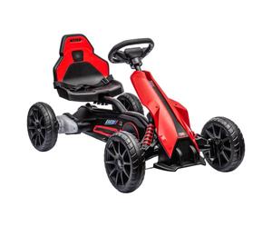 HOMCOM Electric Go Kart for Kids 12V Battery Powered Ages 3-8 Years Red | Drift Kart, Dual Speed, Forward and Reverse, Safety Belt, for Boys and Girls