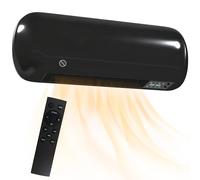 HOMCOM Electric Heater 2000W Ceramic Space Heater Wall Mounted Fan Black