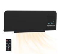 Homcom Wall Mounted Electric Heater With 2 Modes, 12H Timer And Oscillation In Black Black One Size
