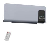 Homcom 2000W Wall Mounted Ceramic Heater With Remote Control For Home, Grey Grey