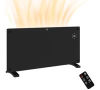 2000W Electric Space Heater Radiator Wifi Smart App 24Hr 7 Day Timer HOMCOM Black One Size