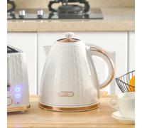 HOMCOM Electric Kettle, 1.7L, Fast Boil, 3kW Cordless Water Kettle with Removable Washable Anti-scale Filter, Auto Shut-off, 360° Swivel, UK Otter Thermostat, BPA Free, Cream White