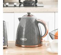 HOMCOM Electric Kettle, 1.7L, Fast Boil, 3kW Cordless Water Kettle with Removable Washable Anti-scale Filter, Auto Shut-off, 360° Swivel, UK Otter Thermostat, BPA Free, Grey