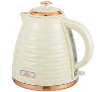 HOMCOM Electric Kettle 1.7L Fast Boil 3kW Cordless Water Kettle Cream White