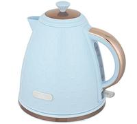 HOMCOM Electric Kettle, 1.7L, Fast Boil, 3kW Cordless Water Kettle with Removable Washable Anti-scale Filter, Auto Shut-off, 360° Swivel, UK Otter Thermostat, BPA Free, Light Blue