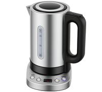 HOMCOM Electric Kettle, 1.7L, Fast Boil, 3kW Water Kettle with UK Strix Thermostat, Keep Warm Function, LCD Base, Silver Tone