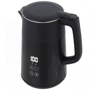 HOMCOM Electric Kettle, 1.7L Fast Boil 3kW Water Kettle with UK Strix Thermostat, LED Display, Keep Warm Function, Black