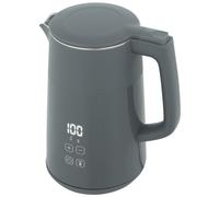 HOMCOM Electric Kettle, 1.7L Fast Boil 3kW Water Kettle with UK Strix Thermostat, LED Display, Keep Warm Function, Grey