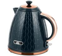 HOMCOM 3000W Electric Kettle, Fast Boil, 1.7L, Auto Shut-off, Dark Blue - Plastic, stainless steel - 1 - 24.2L x 19.5W x 23.4H cm