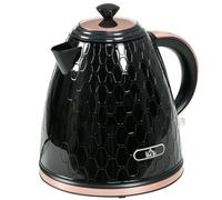 HOMCOM Electric Kettle, Fast Boil, 1.7L, 3kW, Swivel, Auto Shut-off - 24.2L x 19.5W x 23.4Hcm (with base) - Black, Pink