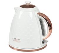 HOMCOM Electric Kettle, 1.7L, Fast Boil, 3kW Cordless Water Kettle with Removable Washable Anti-scale Filter, Auto Shut-off, 360° Swivel, UK Otter Thermostat, BPA Free, Cream White