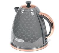 HOMCOM Electric Kettle, 1.7L, Fast Boil, 3kW Cordless Water Kettle with Removable Washable Anti-scale Filter, Auto Shut-off, 360° Swivel, UK Otter Thermostat, BPA Free, Grey