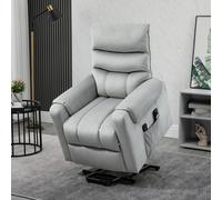 HOMCOM Power Lift Chair - Rise and Recliner Chair with Remote Control - Grey | TJ Hughes
