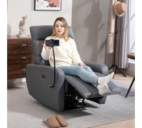 Homcom Electric Recliner Chair With Phone Holder, Usb Charge Port, Grey