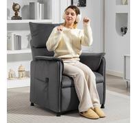 HOMCOM Power Recliner w/ Remote Control, Electric Reclining Chair for Elderly in Dark Grey | Size: 1 Seater HOMCOM Dark Grey 1 Seater