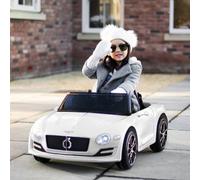 370-046 HOMCOM Bentley GT Licensed 12V Electric Car for Kids, Kid's Electric Ride on with Remote Control, Ride on Car with LED Lights, Music, for 3-5 Years, White
