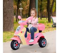 Homcom Electric Ride On Toy Car Kids Motorbike Children Motorcycle Tricycle Safe 6V In Pink Pink One Size