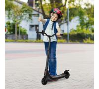 HOMCOM Kids Electric Scooter, Electric Scooters for Kids Ages 6+, 8 KM/H & 6 KM Lightweight E-Scooter, Adjustable Height, Rear Brake - Black