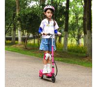 Sportnow Folding Exercise Bike With Heart Rate Sensor For Home Use, Grey, Pink