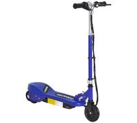 HOMCOM Kids Folding Electric Bike Children E Scooter Ride on Toy 2x12V Recharge Battery 120W Adjustable Height Suitable for 7 - 14 yrs Blue Aosom UK