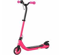 HOMCOM Electric Scooter for Kids, Scooter for Age 6+, Up to 8 KM/H, Maximum Range 6 KM, 6kg Lightweight, Adjustable Height, Rear Brake, Pink