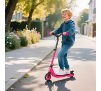 HOMCOM 120W Electric Scooter with Battery Level Display Rear Break - Pink, Pink