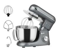 Homcom Electric Stand Mixer, 4.5L Food Mixer With Dough Hook, Whisk In Silver Silver