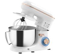 Homcom Electric Stand Mixer, 4.5L Food Mixer With Dough Hook, Whisk In White White