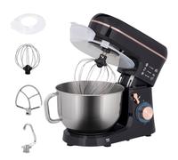 HOMCOM Electric Stand Mixer, 5L Food Mixer with Dough Hook, Whisk, Black
