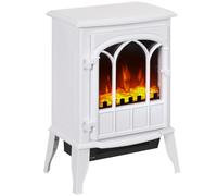 Homcom Electric Stove Heater LED Flame Effect 1000W/2000W, White