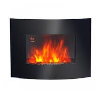 HOMCOM Electric Wall Mounted Fire Place Slimline Plasma Fan Heater Backlit 900/1800W | TJ Hughes