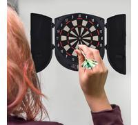 Homcom Electronic Dartboard Set 26 Games And 185 Variations With 6 Darts In Black Black