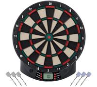 HOMCOM Electronic Hanging Dartboard, Dart Board, LED Score Set, 27 Games