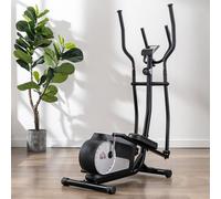 HOMCOM Elliptical Cross Trainer A90-300 with 8-Level Adjustable Resistance, LCD Monitor and Wheels