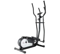 Elliptical Cross Trainer with Resistance, Monitor, Wheels HOMCOM Black Standard