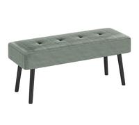 HOMCOM End of Bed Bench with Thick Padding and Steel Legs for Entryway - Green | TJ Hughes Grey