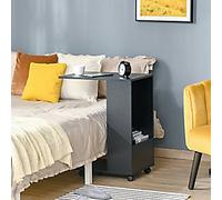 Homcom End Table Black 400 x 700 mm