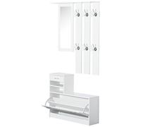 HOMCOM Entryway Furniture Set-White